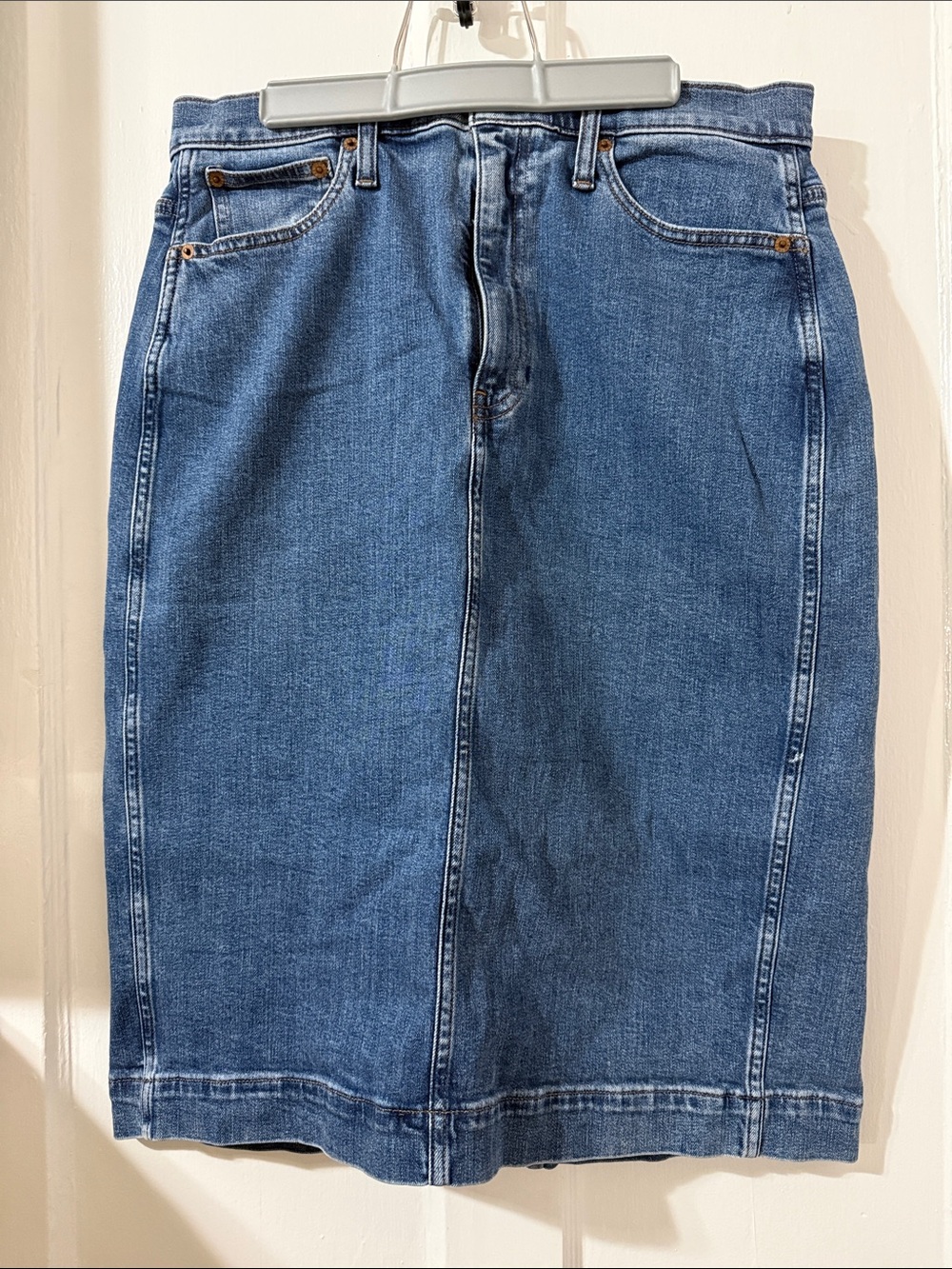 J. Crew Medium Blue Denim Pencil Skirt